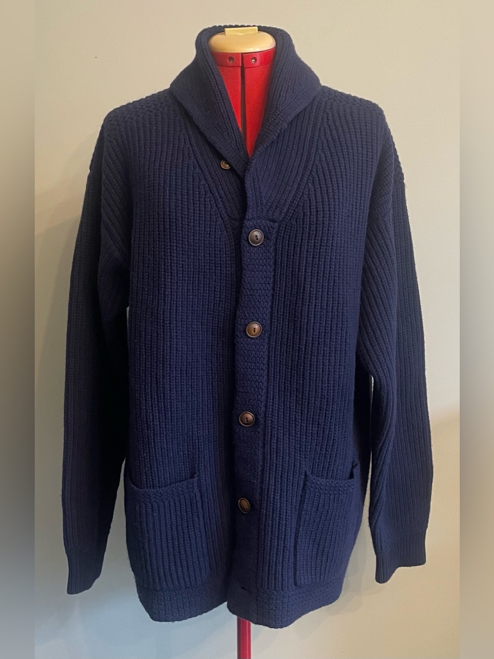Polo Ralph Lauren - wool shawl cardigan Size XL